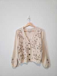 Vintage Floral Embroidered Sweater (S)