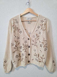Vintage Floral Embroidered Sweater (S)