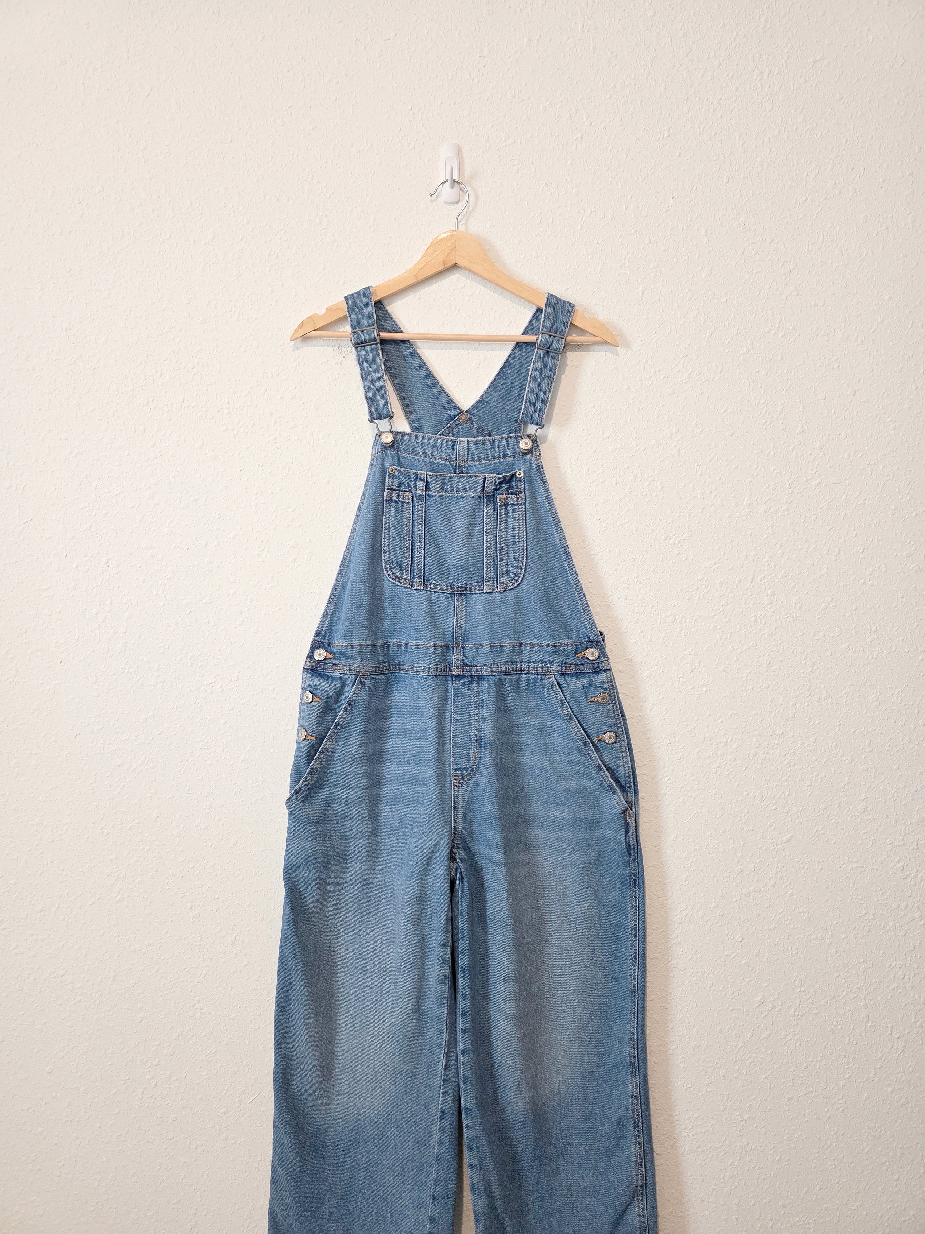 Baggy Wide Leg Denim Overalls (10)