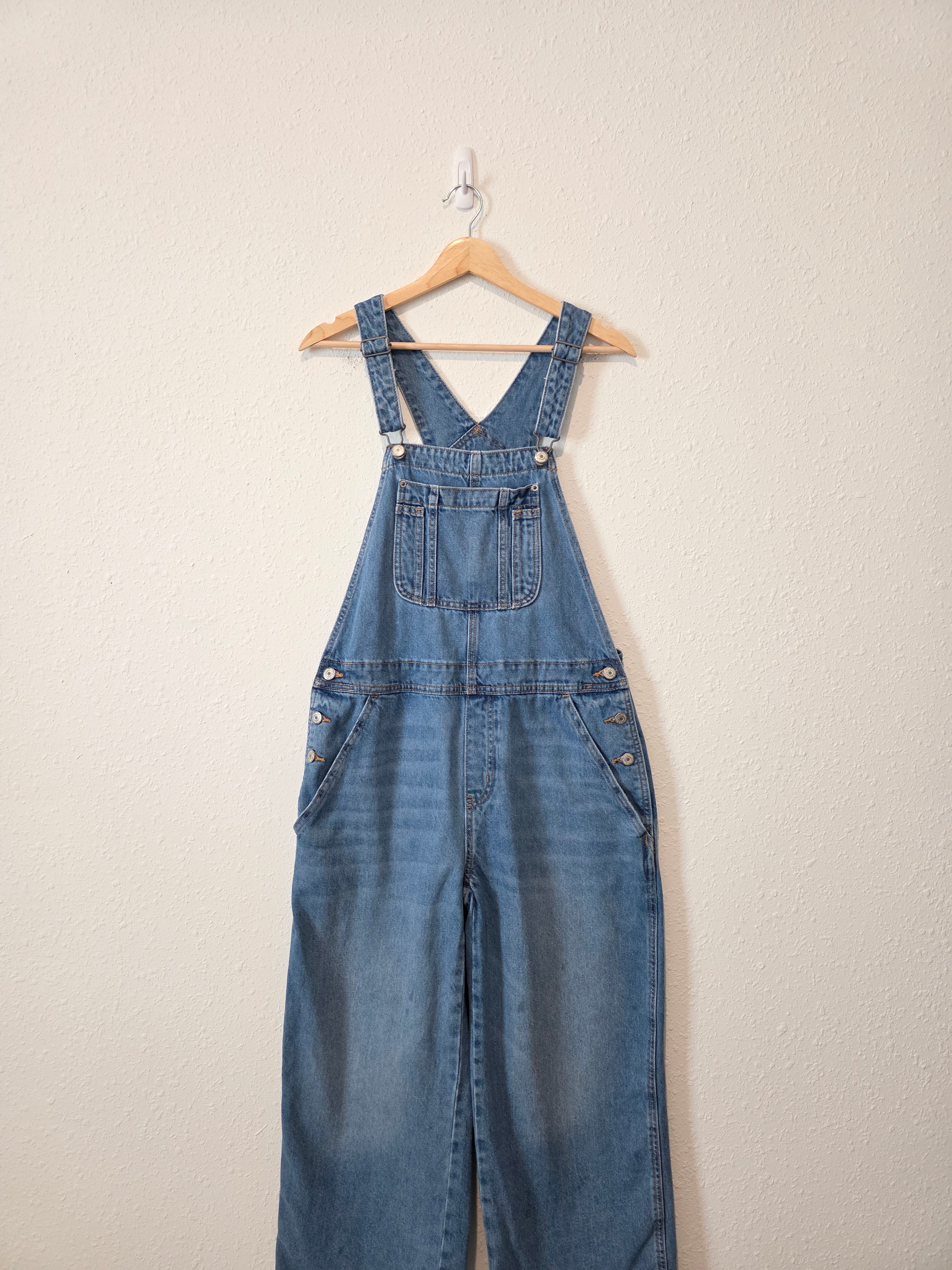 Baggy Wide Leg Denim Overalls (10)
