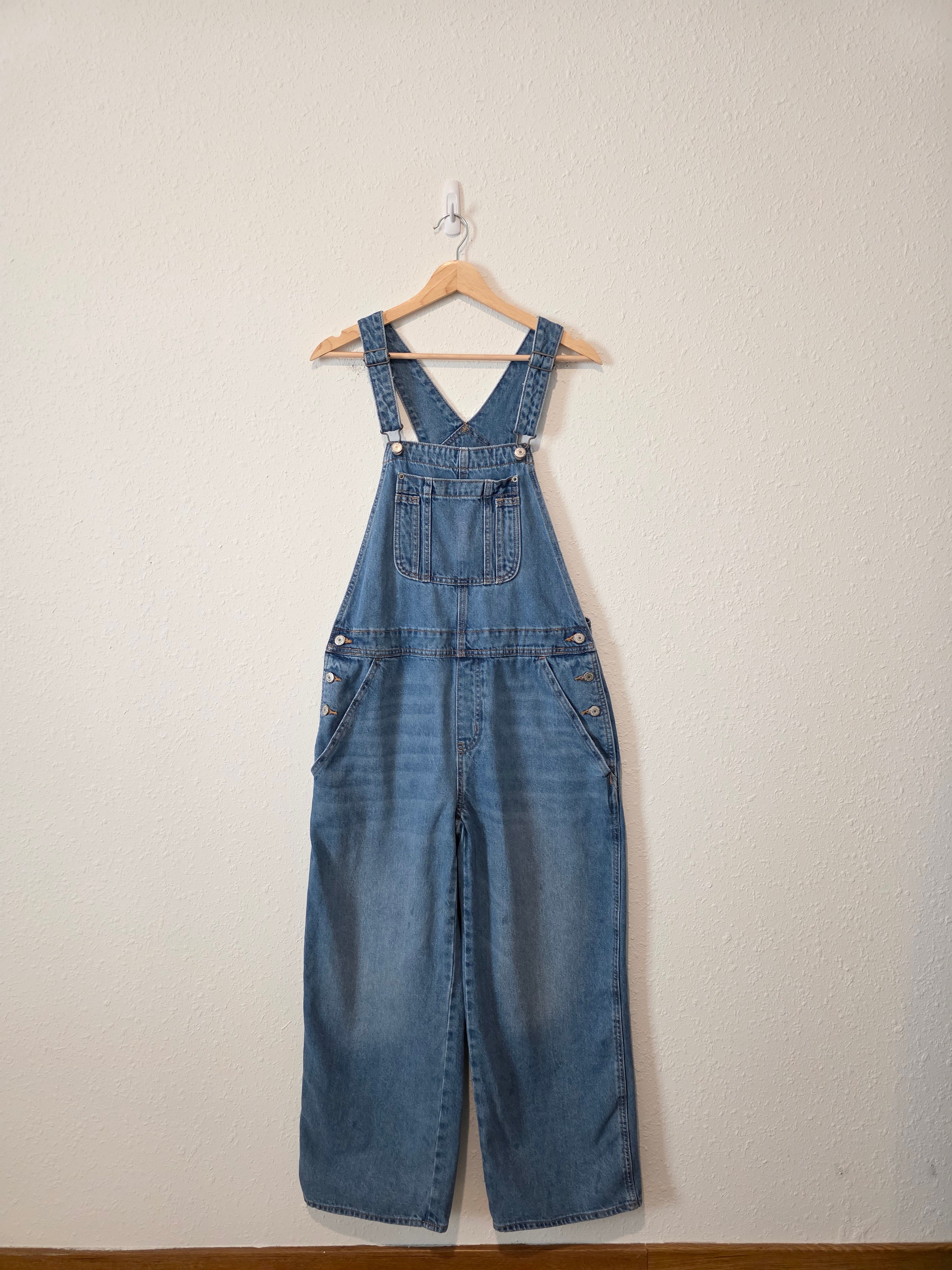 Baggy Wide Leg Denim Overalls (10)