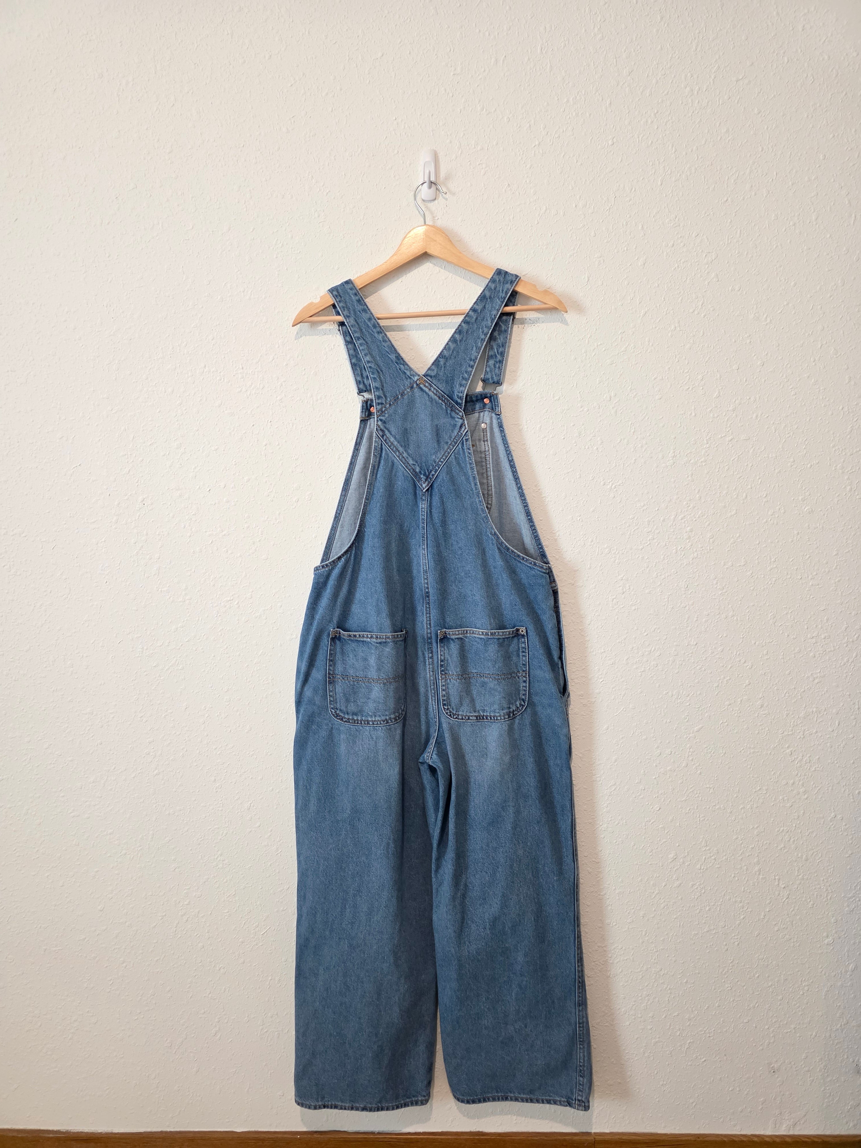 Baggy Wide Leg Denim Overalls (10)