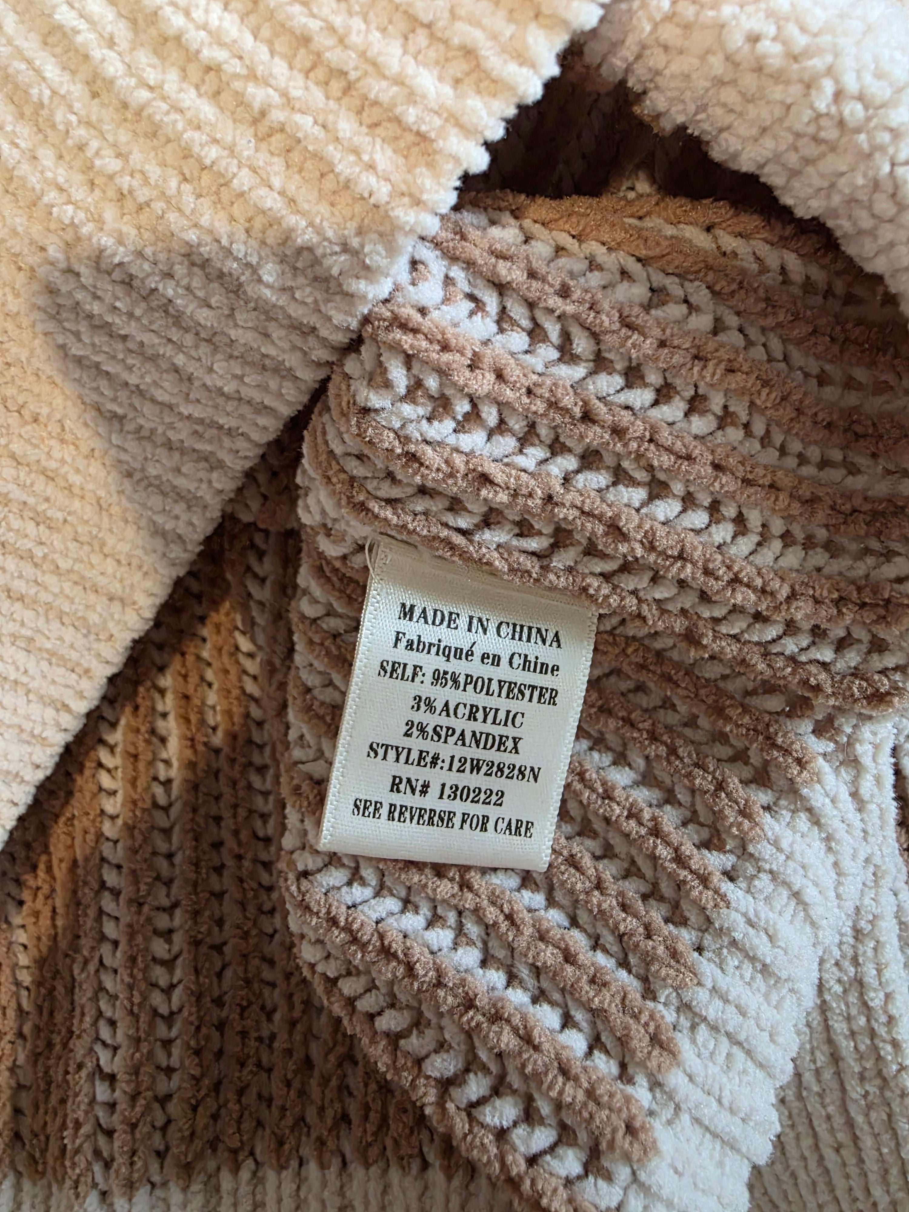 Oversized Cozy Chenille Sweater (S)