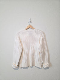 Vintage Cable Knit Crewneck Sweater (L)