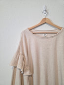 Aerie Oat Ruffle Sweatshirt (XL)
