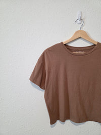 Brown Crop Crewneck Tee (L)