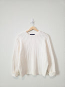 Vintage Cable Knit Crewneck Sweater (L)