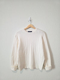 Vintage Cable Knit Crewneck Sweater (L)