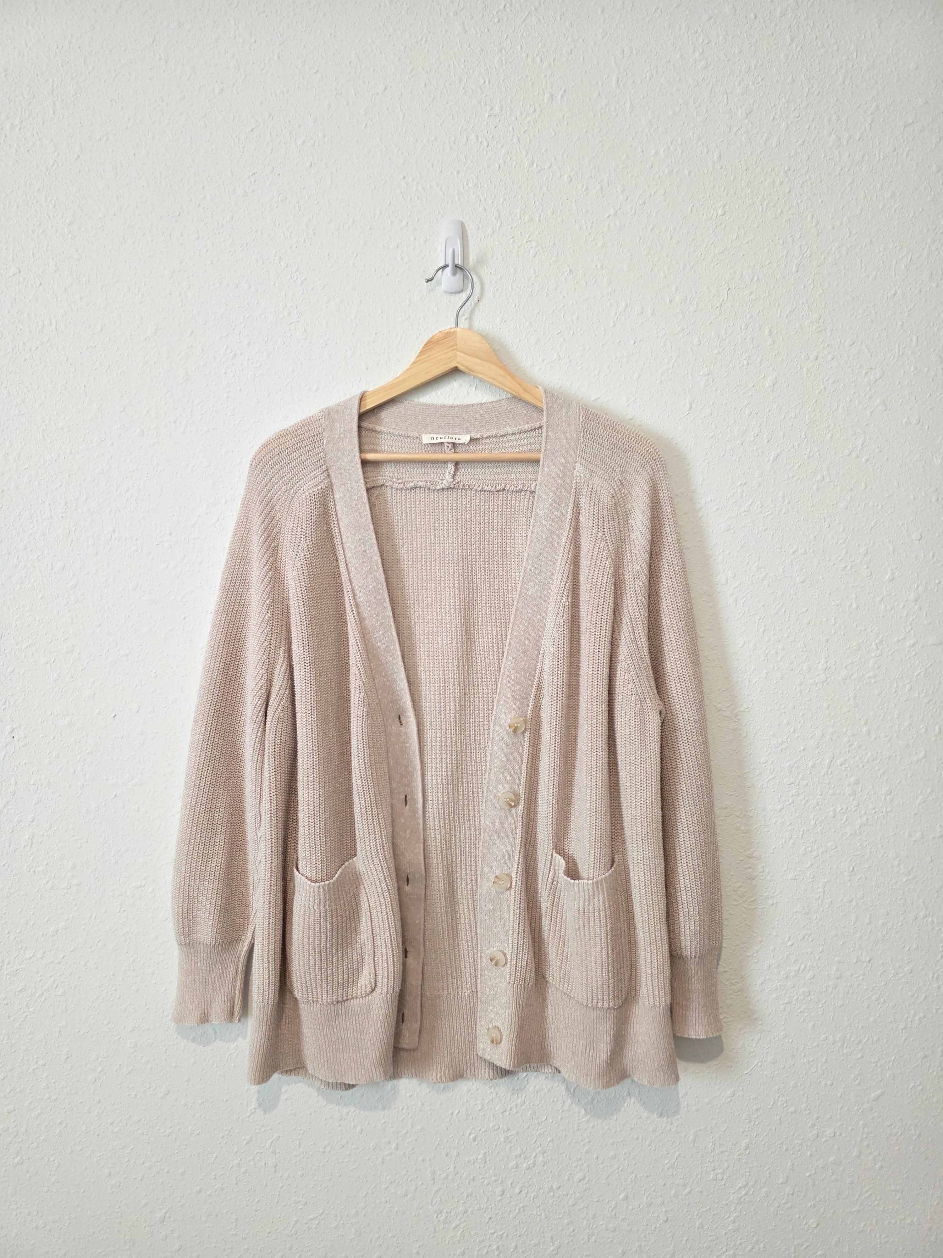 Neuflora Neutral Cardigan Sweater (L)