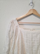 Free People Textured Puff Sleeve Top (S)