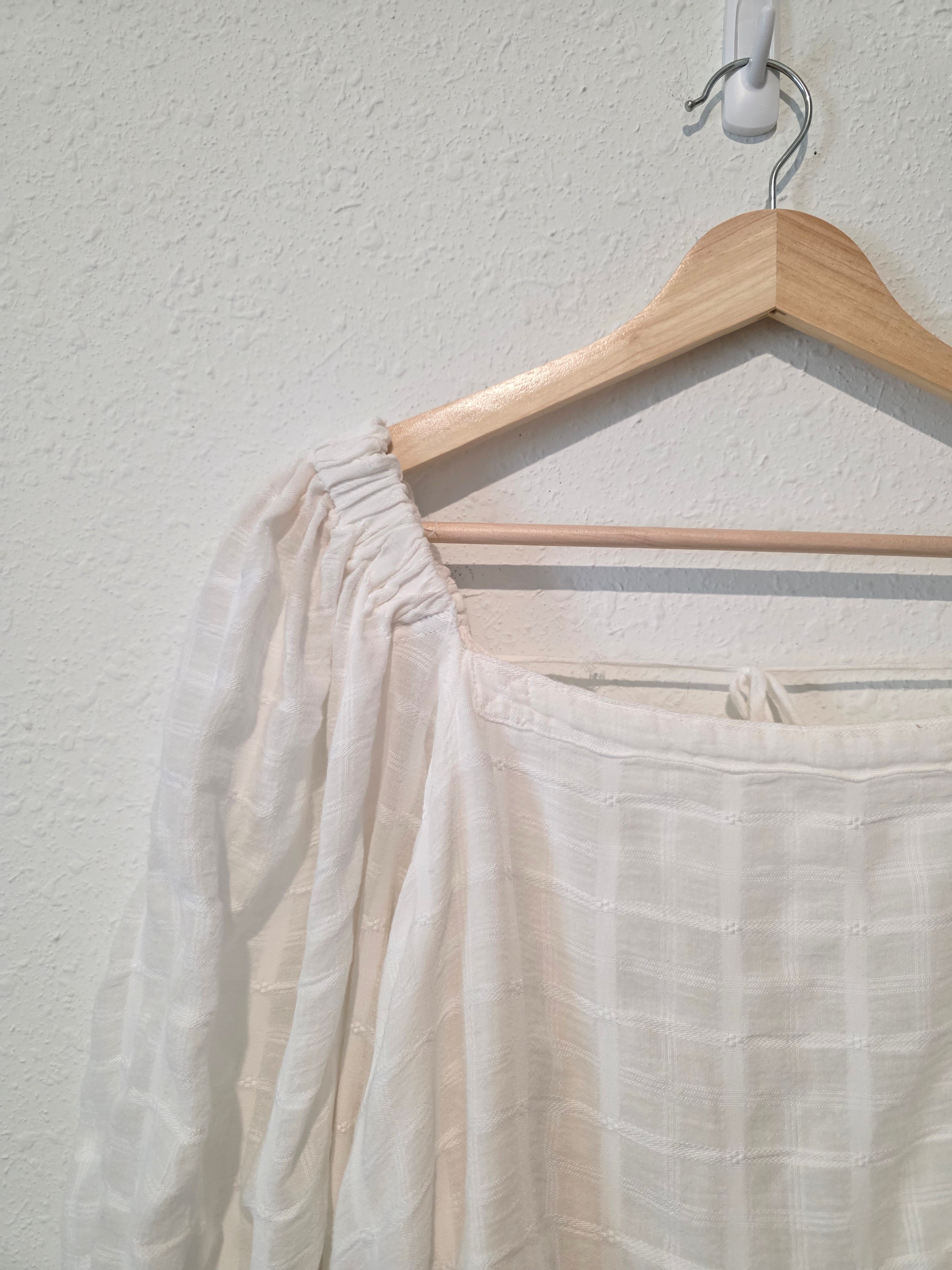 Free People Textured Puff Sleeve Top (S)