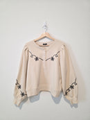 Rails Floral Puff Sleeve Sweatshirt (M)