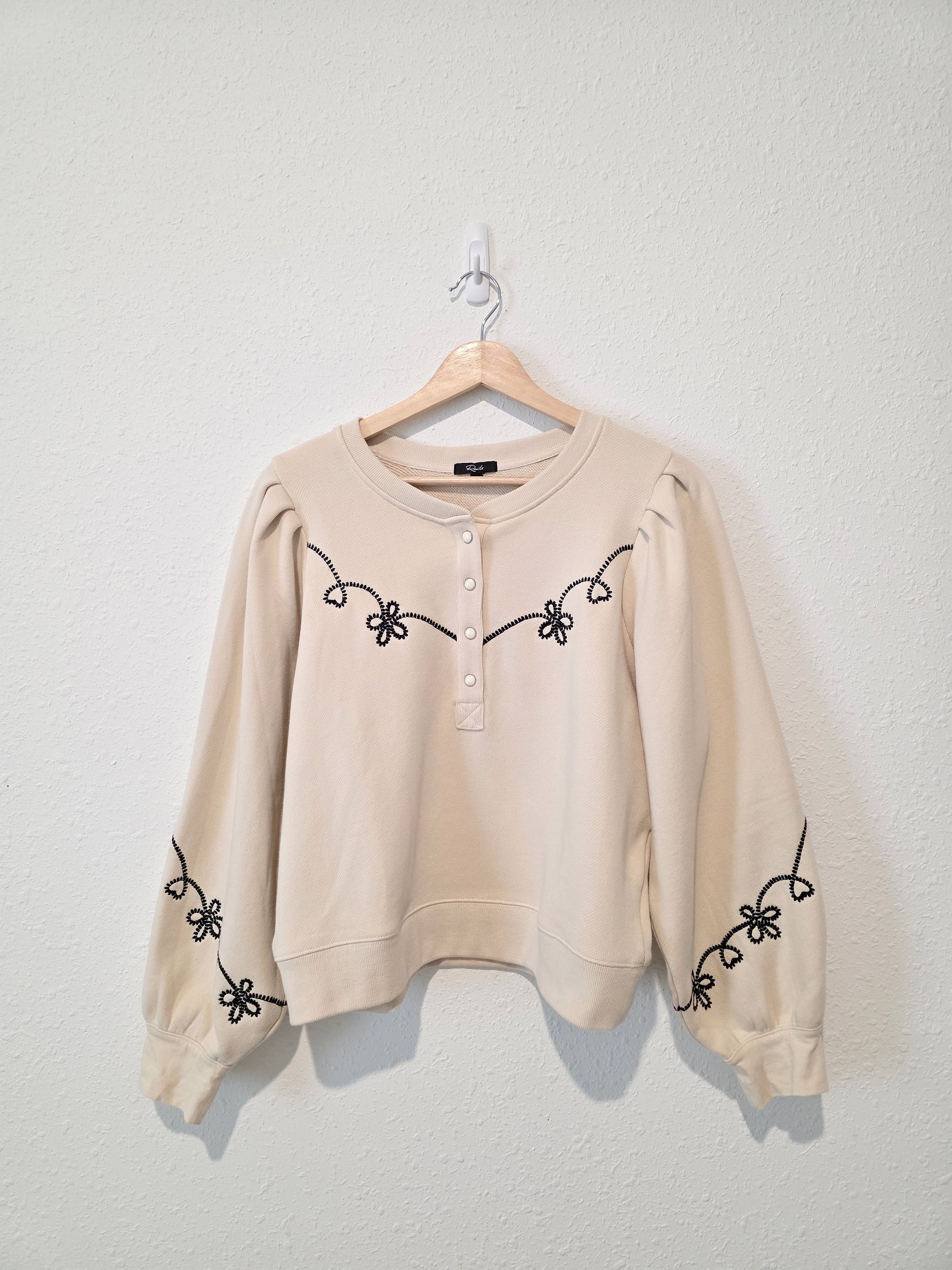 Rails Floral Puff Sleeve Sweatshirt (M)