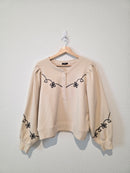 Rails Floral Puff Sleeve Sweatshirt (M)