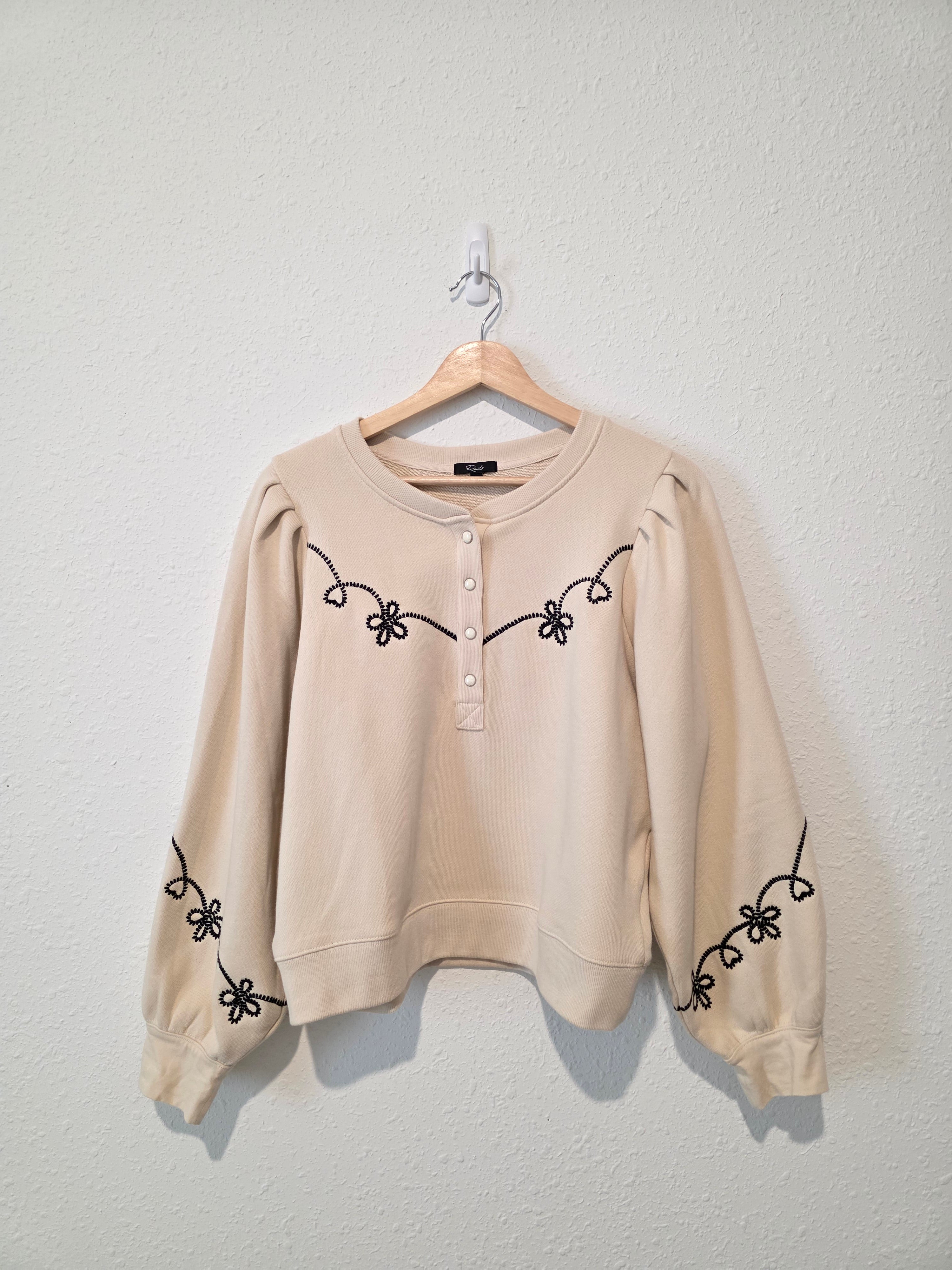 Rails Floral Puff Sleeve Sweatshirt (M)