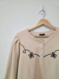 Rails Floral Puff Sleeve Sweatshirt (M)