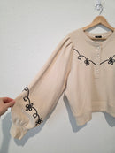 Rails Floral Puff Sleeve Sweatshirt (M)