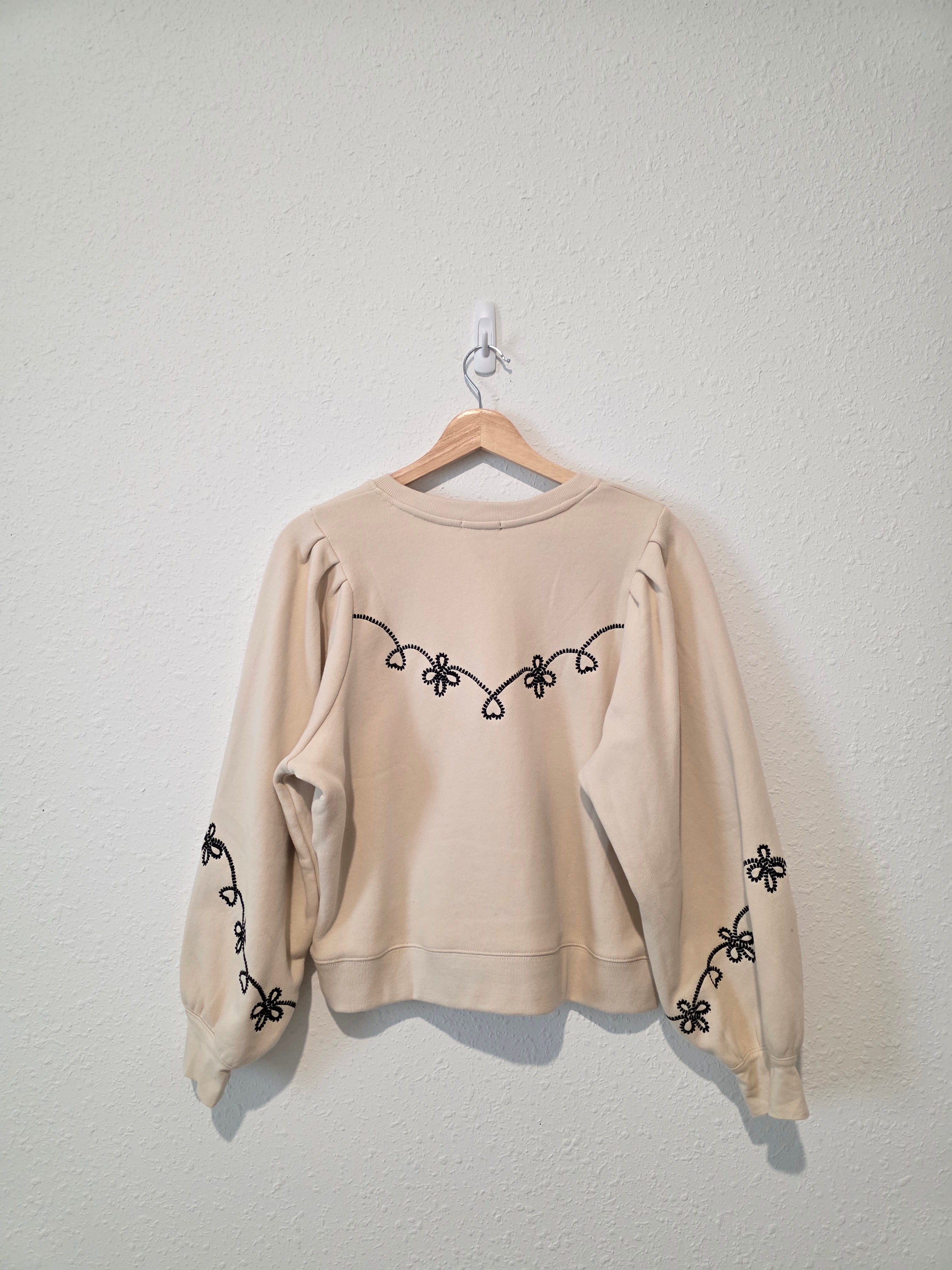 Rails Floral Puff Sleeve Sweatshirt (M)