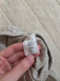 Cotton Linen Striped Easy Pants (S)