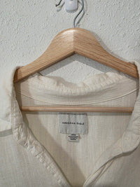 Linen Blend Oversized Button Up (S)