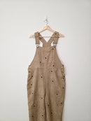 Neutral Floral Corduroy Overalls (L)