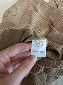 Neutral Floral Corduroy Overalls (L)