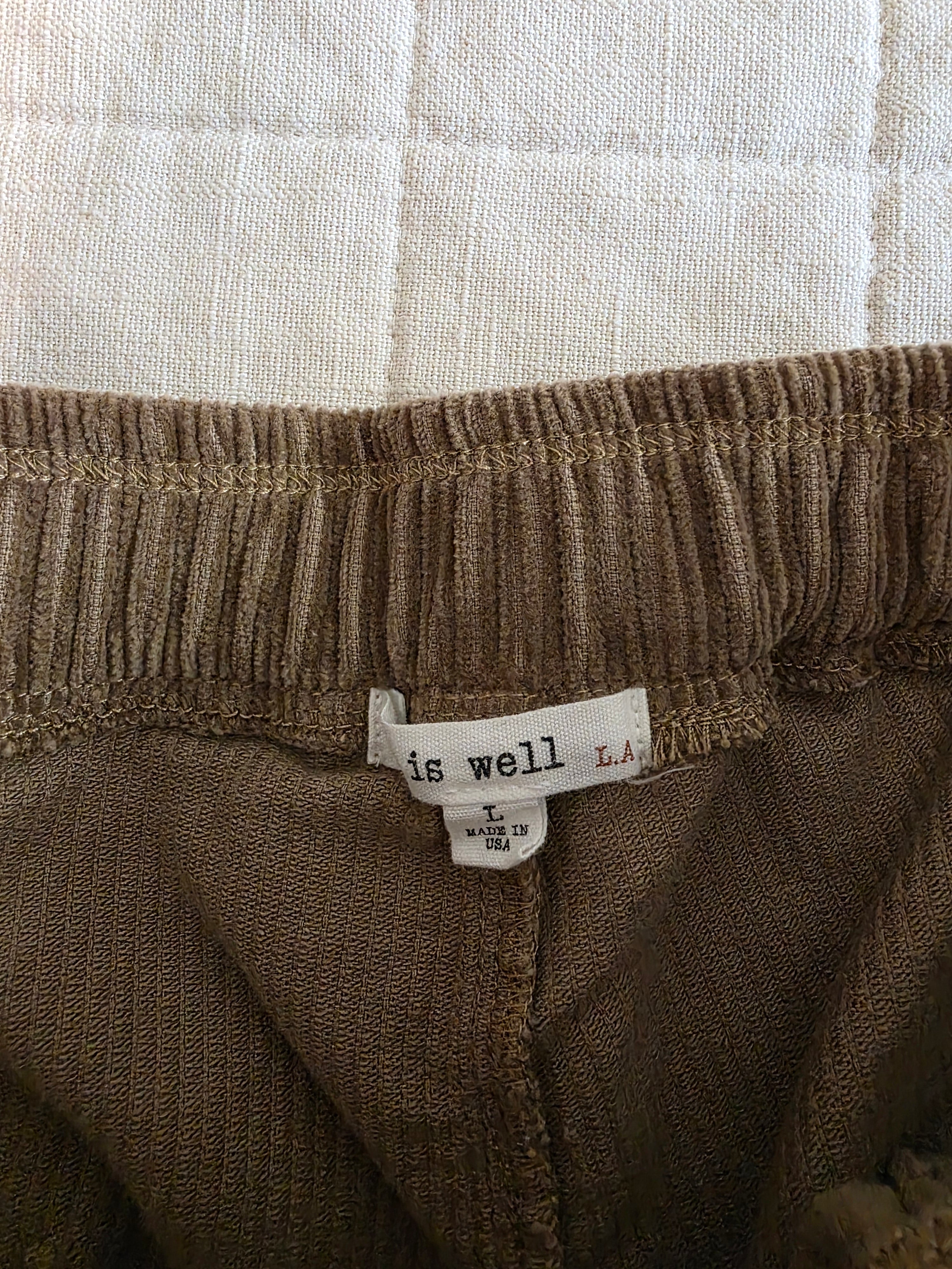 It Is Well LA Corduroy Straight Pants (L)