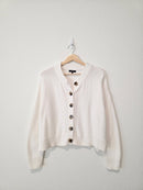Quince Organic Cotton Boxy Cardigan (M)