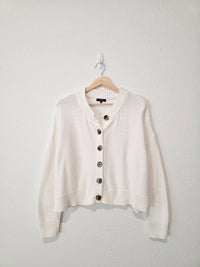 Quince Organic Cotton Boxy Cardigan (M)