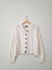 Quince Organic Cotton Boxy Cardigan (M)