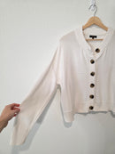 Quince Organic Cotton Boxy Cardigan (M)