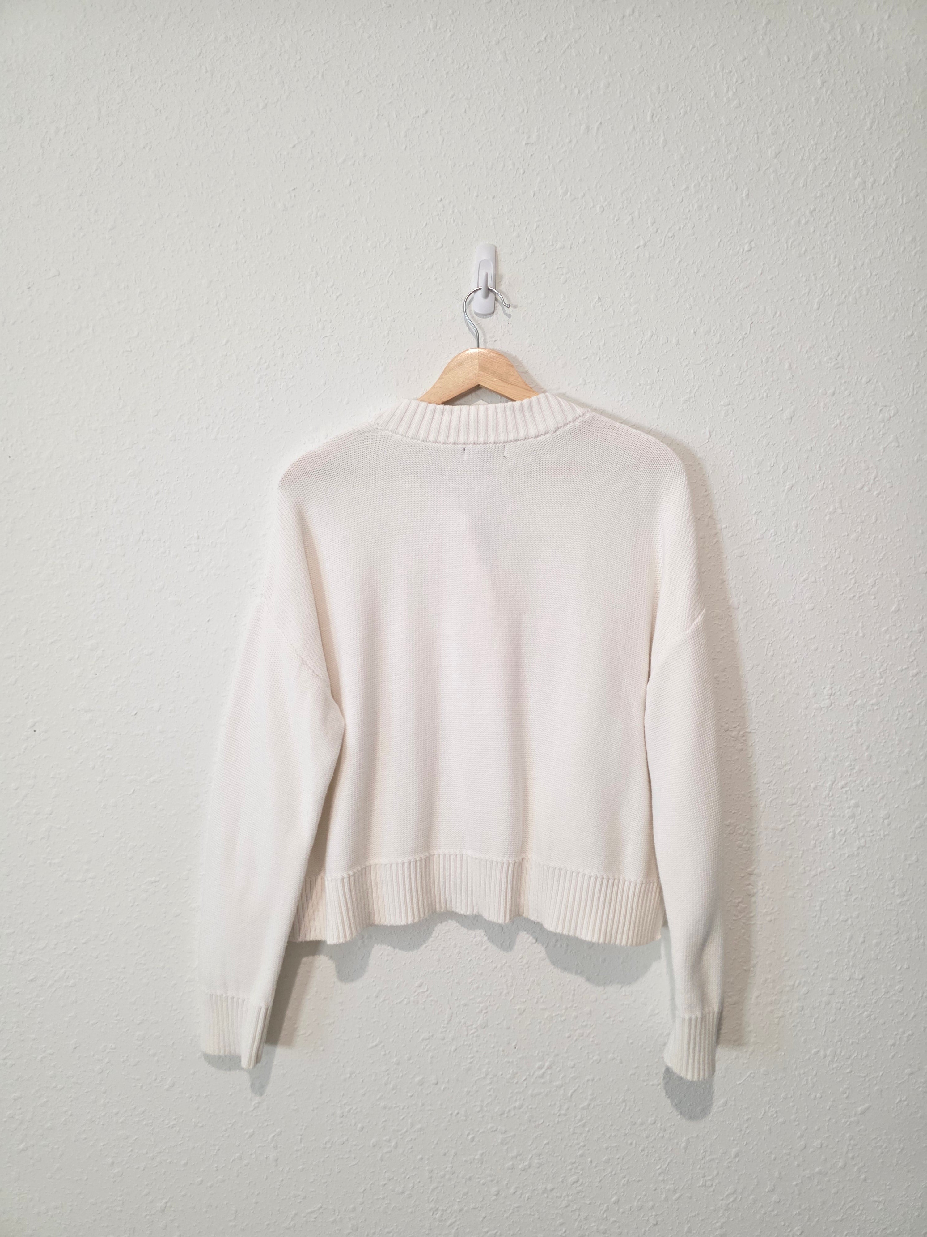 Quince Organic Cotton Boxy Cardigan (M)