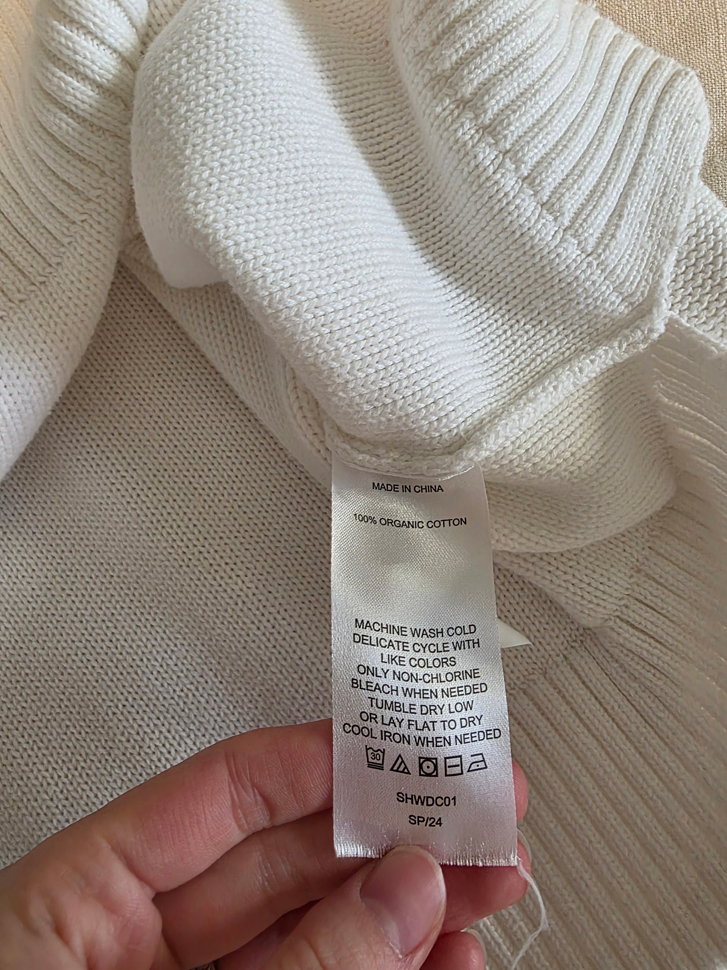 Quince Organic Cotton Boxy Cardigan (M)