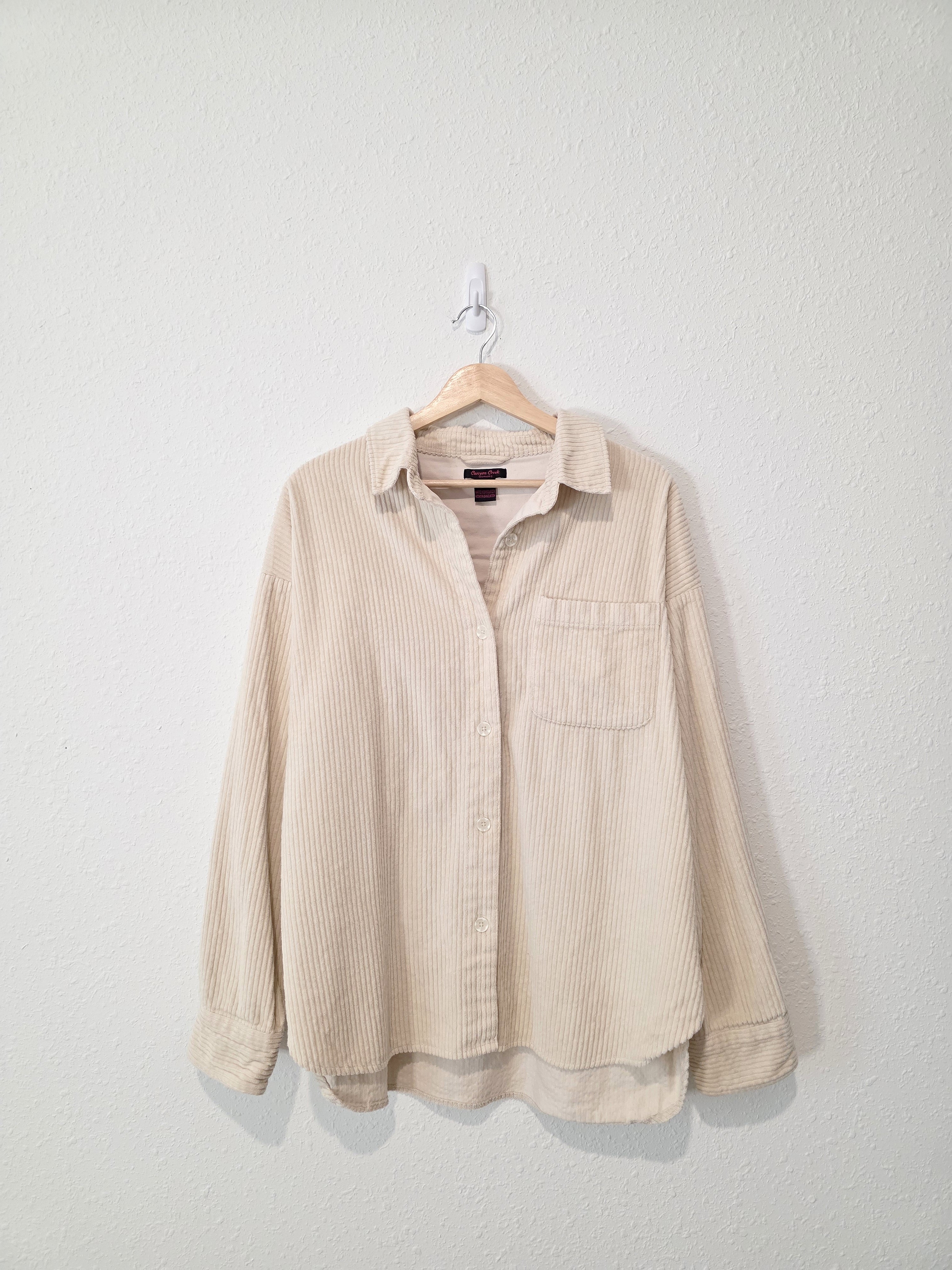 Corduroy Cotton Button Up (XL)