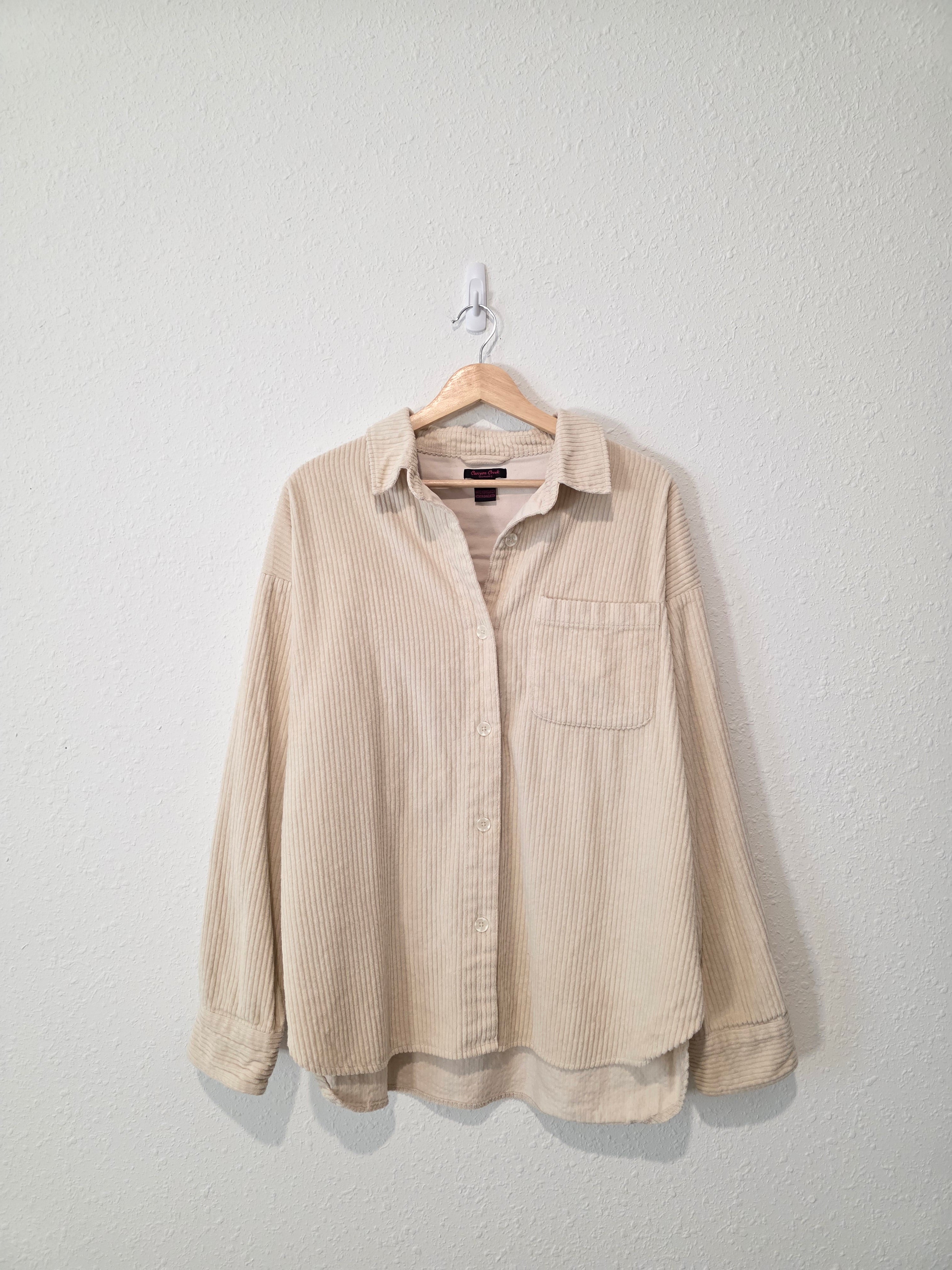 Corduroy Cotton Button Up (XL)