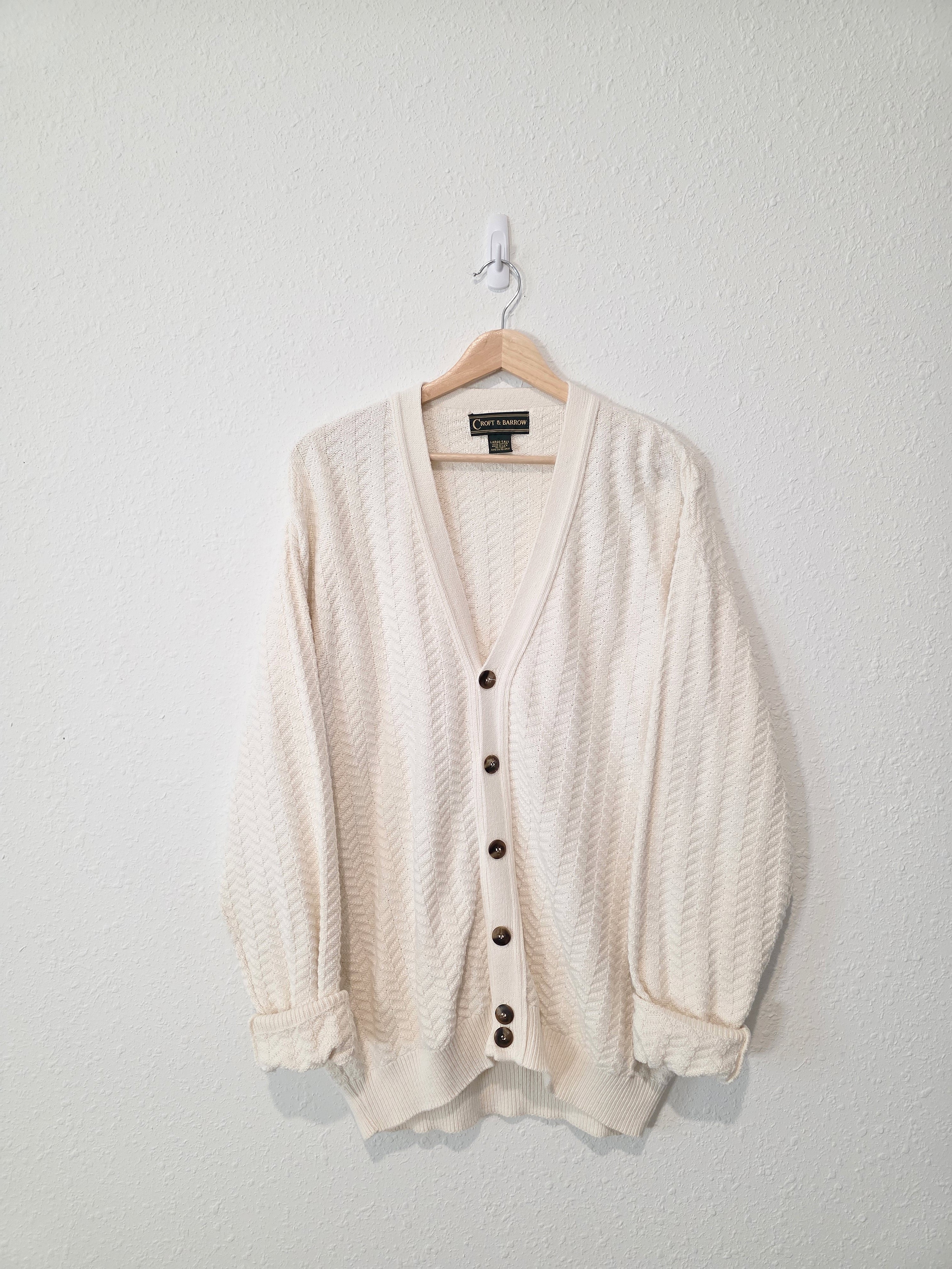 Vintage Chunky Cotton Cardigan (L)