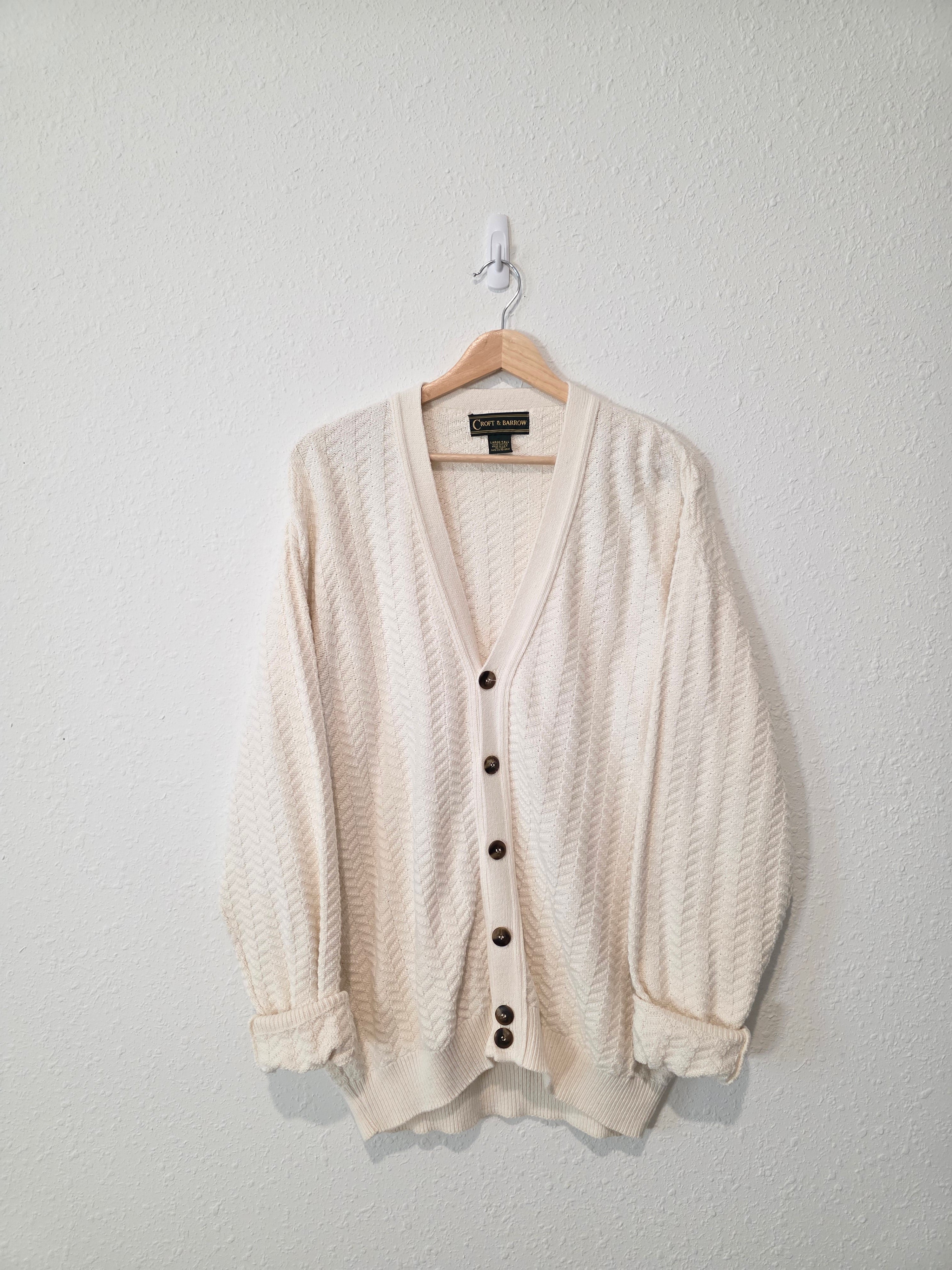 Vintage Chunky Cotton Cardigan (L)