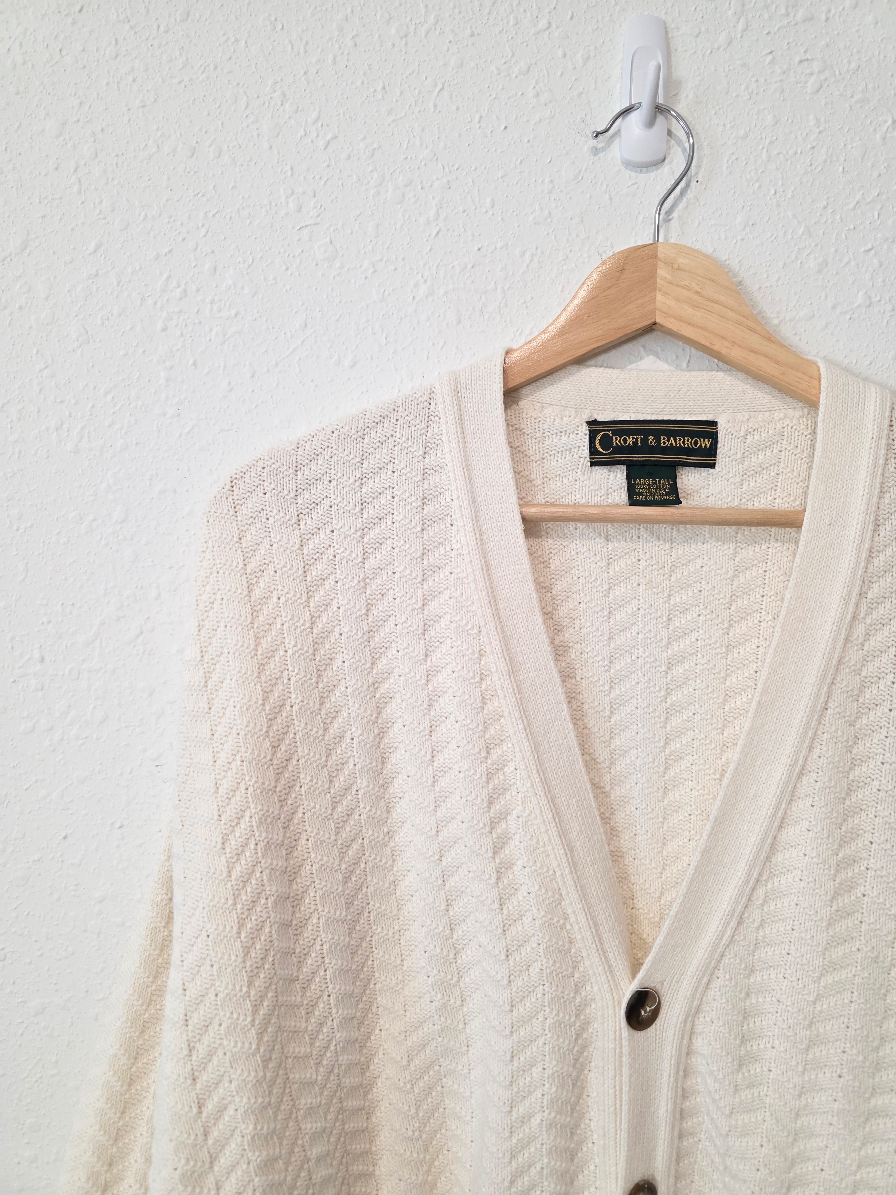 Vintage Chunky Cotton Cardigan (L)