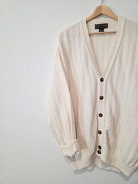 Vintage Chunky Cotton Cardigan (L)