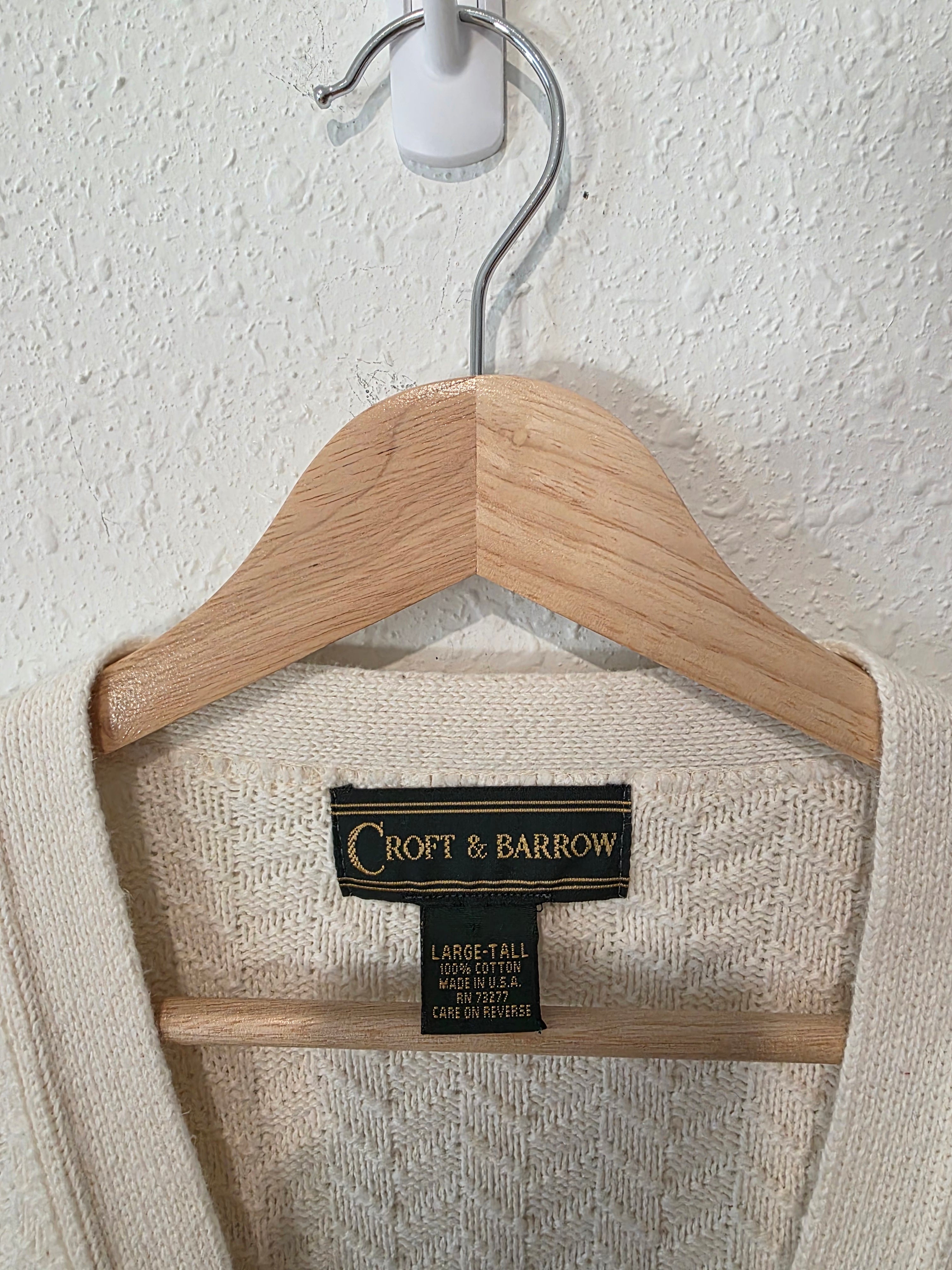 Vintage Chunky Cotton Cardigan (L)