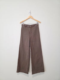 Mango Brown Wide Leg Jeans (6)
