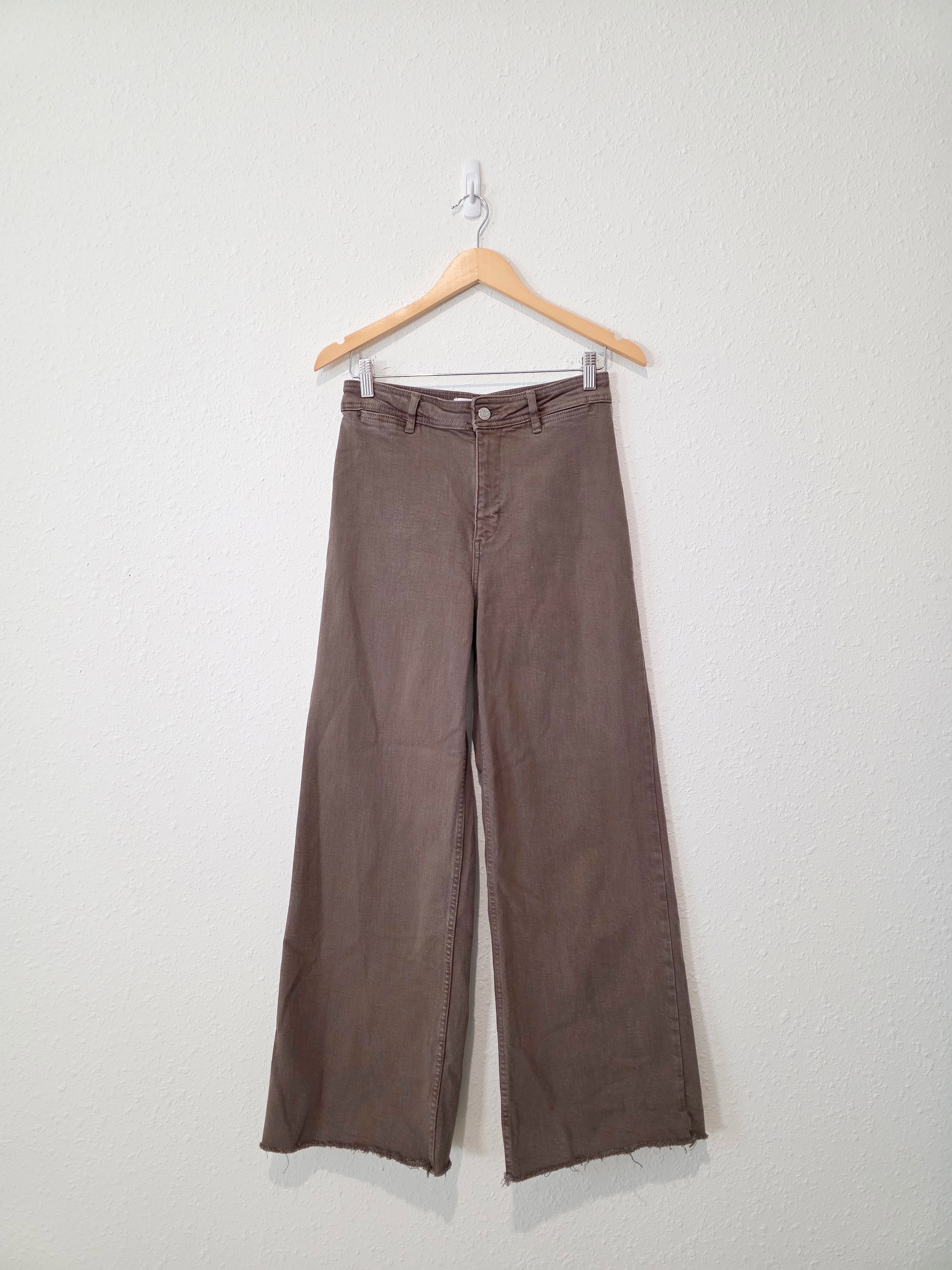 Mango Brown Wide Leg Jeans (6)