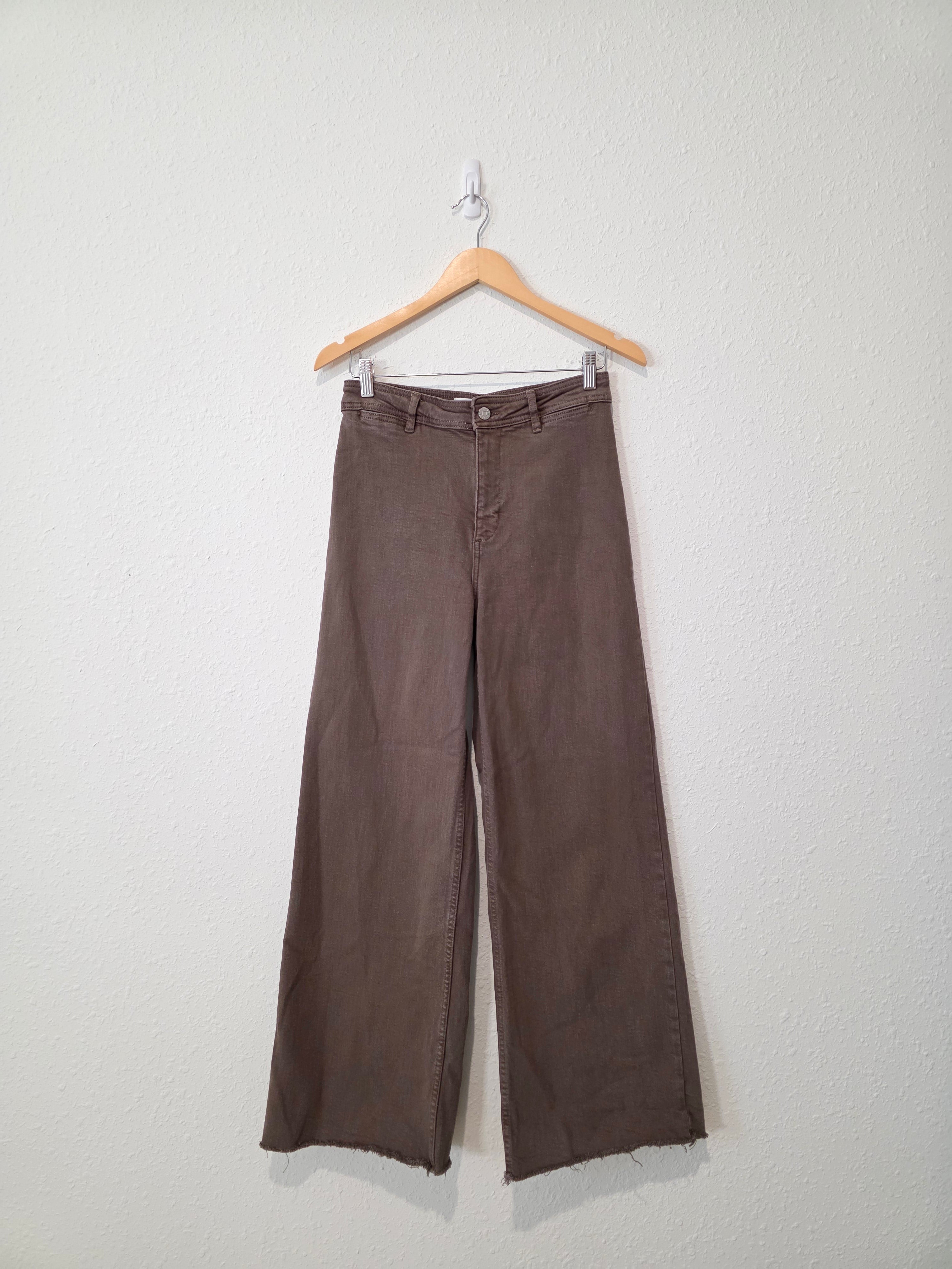 Mango Brown Wide Leg Jeans (6)