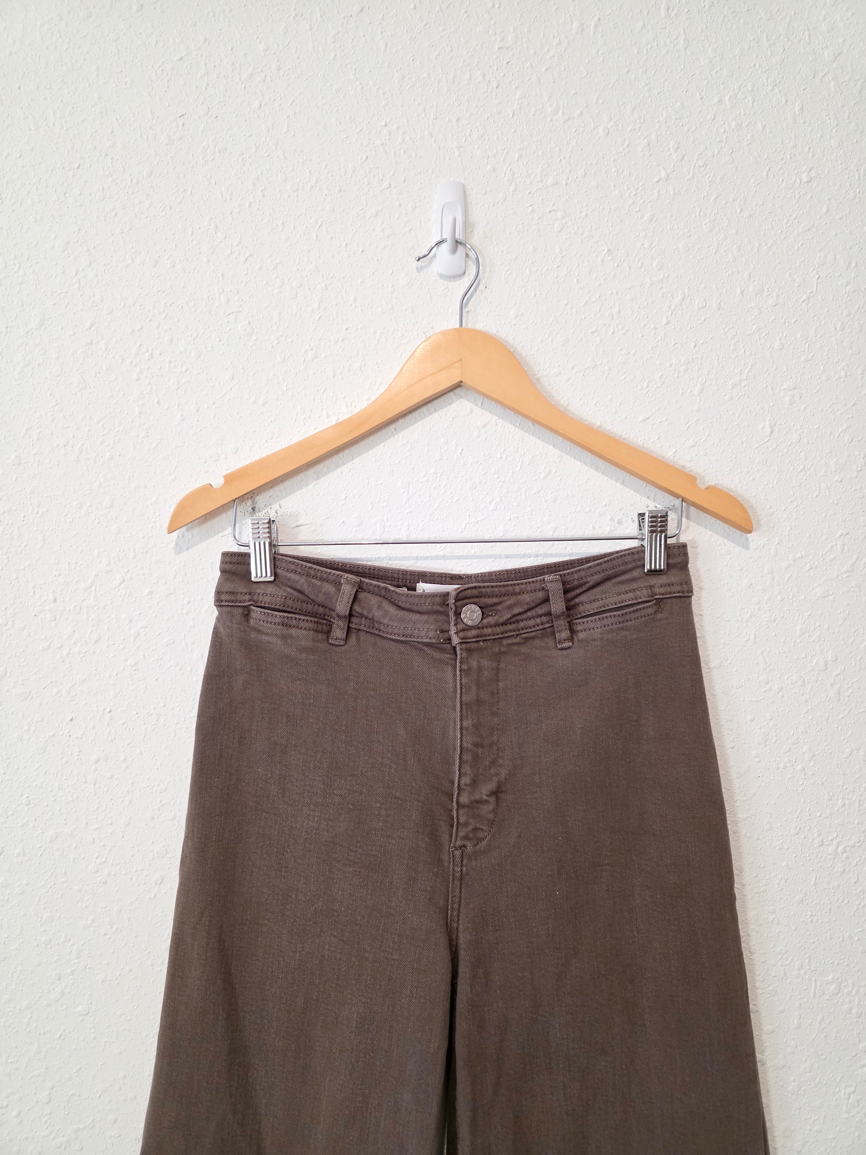 Mango Brown Wide Leg Jeans (6)