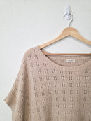 Neutral Textured Cotton Sweater (1X)