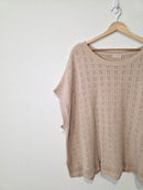 Neutral Textured Cotton Sweater (1X)