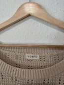 Neutral Textured Cotton Sweater (1X)