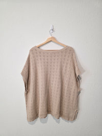Neutral Textured Cotton Sweater (1X)