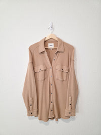 Aerie Oversized Waffle Shirt Jacket (XS)