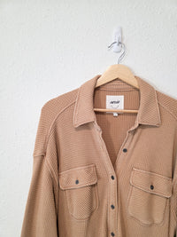 Aerie Oversized Waffle Shirt Jacket (XS)